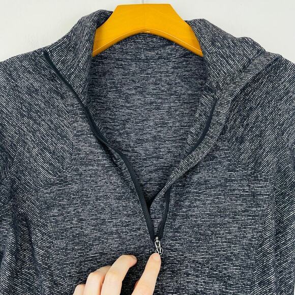Lululemon Kanto Catch Me 1/2 Zip black gray size 4 - Picture 6 of 7